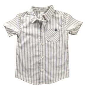 Modern Moments by Gerber Boys Short Sleeve Button Down Striped Shirt 4T